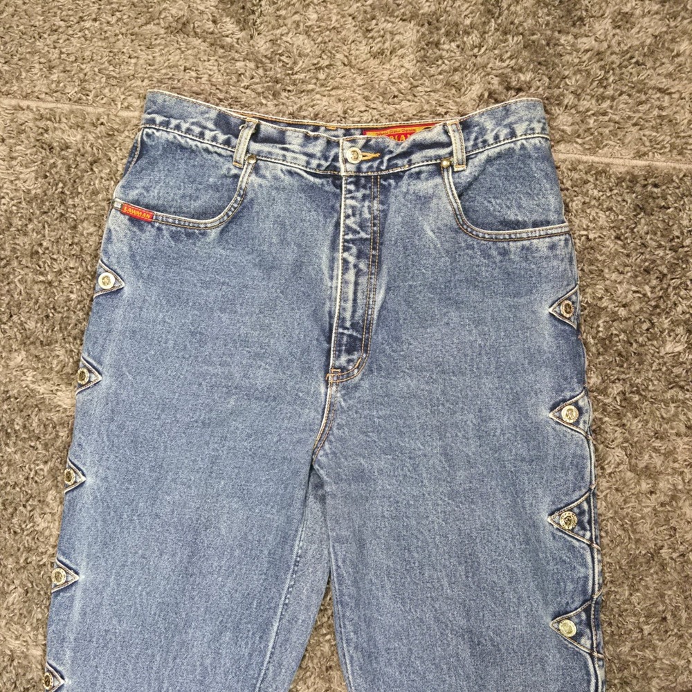 Lawman Western Rodeo High Rise Bareback Blue Jeans Womens 15/16 Vintage 90s - Picture 5 of 14